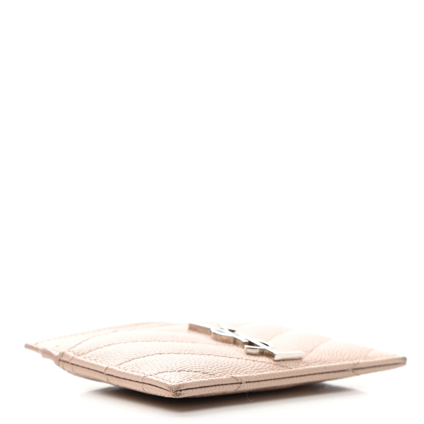 Grain De Poudre Matelasse Chevron Monogram Credit Card Case Marble Pink
