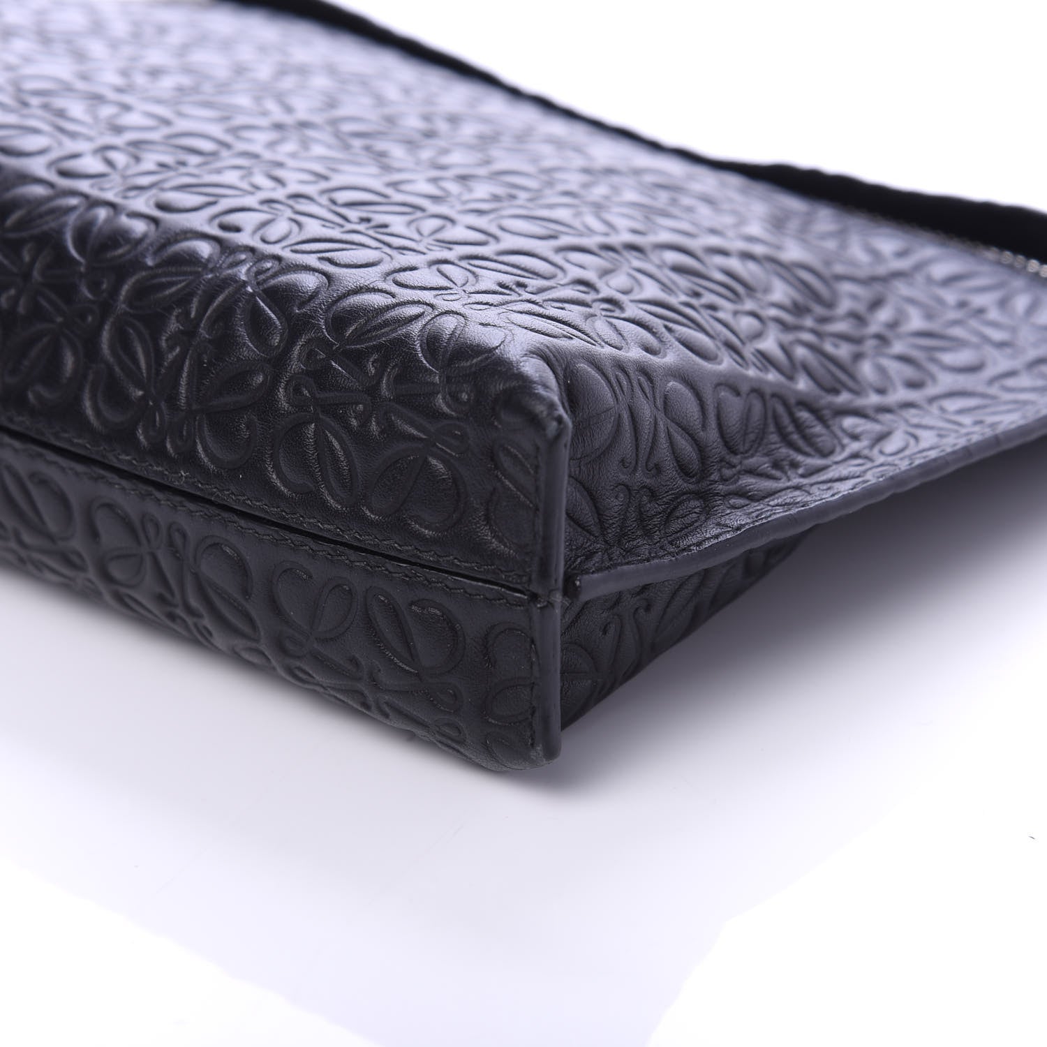 Loewe Calfskin Embossed Medium Repeat T Pouch Black 7 of 9