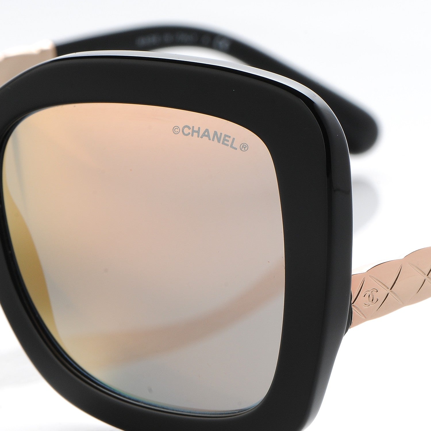 Chanel CC Butterfly Spring Sunglasses 5370 Black Pink Gold 7 of 9