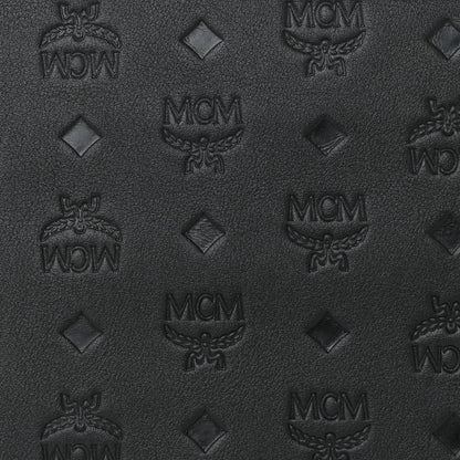 MCM Calfskin Monogram Klara Crossbody Pouch Black 9 of 10