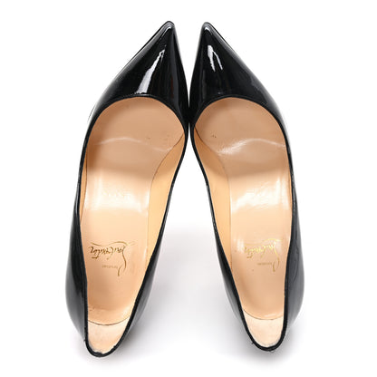 Christian Louboutin Patent Pigalle Follies 100 Pumps 36 Black 2 of 9