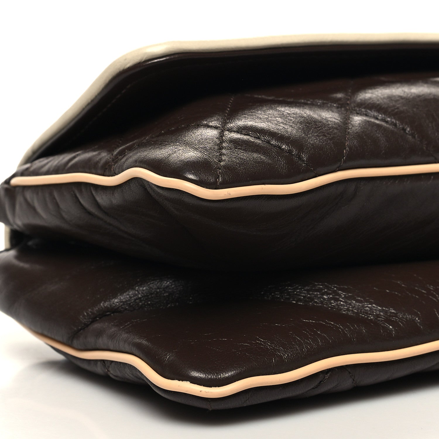 Chanel Lambskin Quilted East West Flap Brown 9 of 11