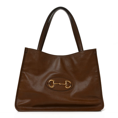 Gucci New Sakai Calfskin Lux Horsebit 1955 Tote Bag Brown Sugar 1 of 10