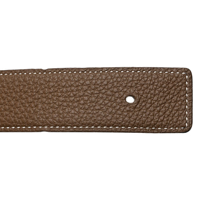 Hermes Box Togo 32mm Belt Strap 90 36 Black Etoupe 7 of 9