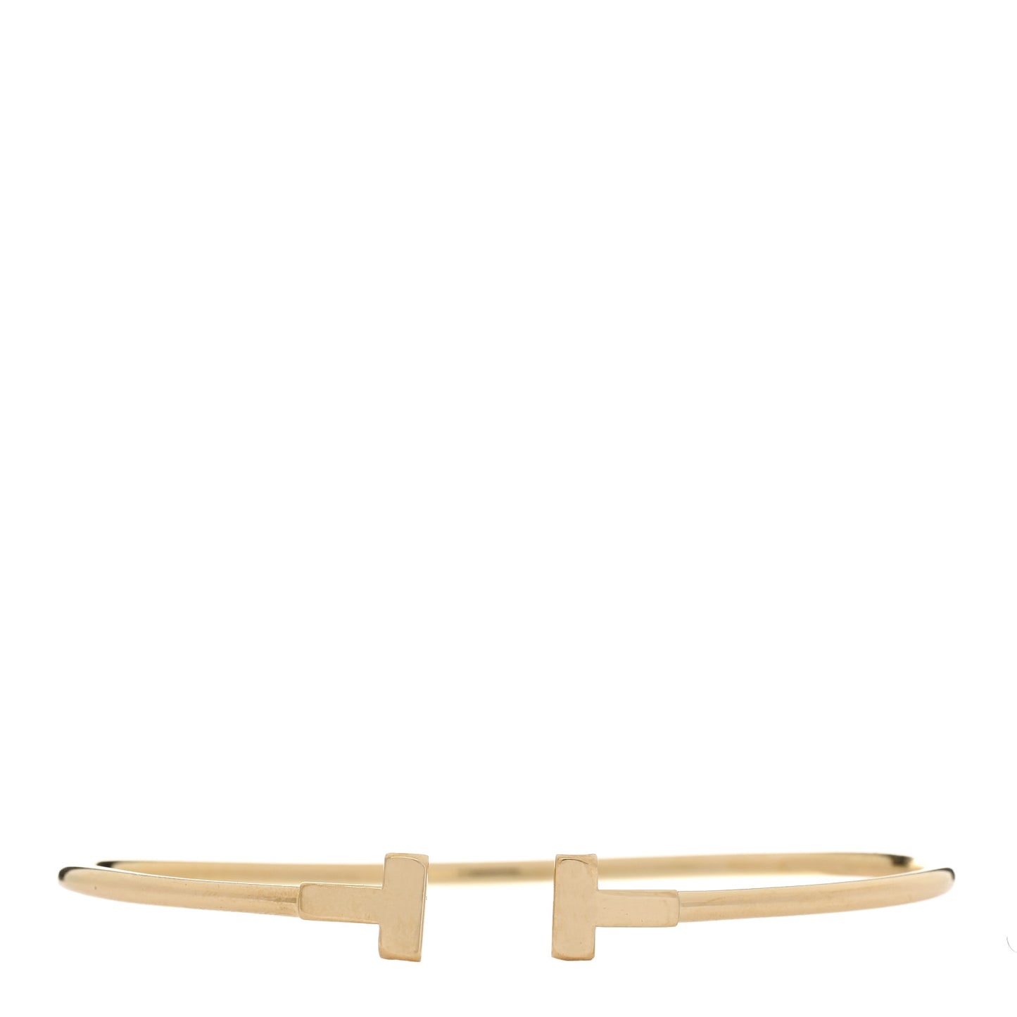 18K Yellow Gold Narrow T Wire Bracelet