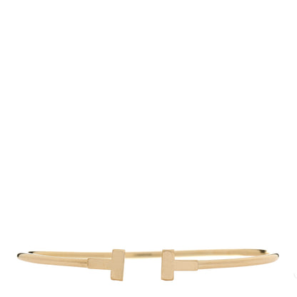 Tiffany 18K Yellow Gold Narrow T Wire Bracelet 1 of 4