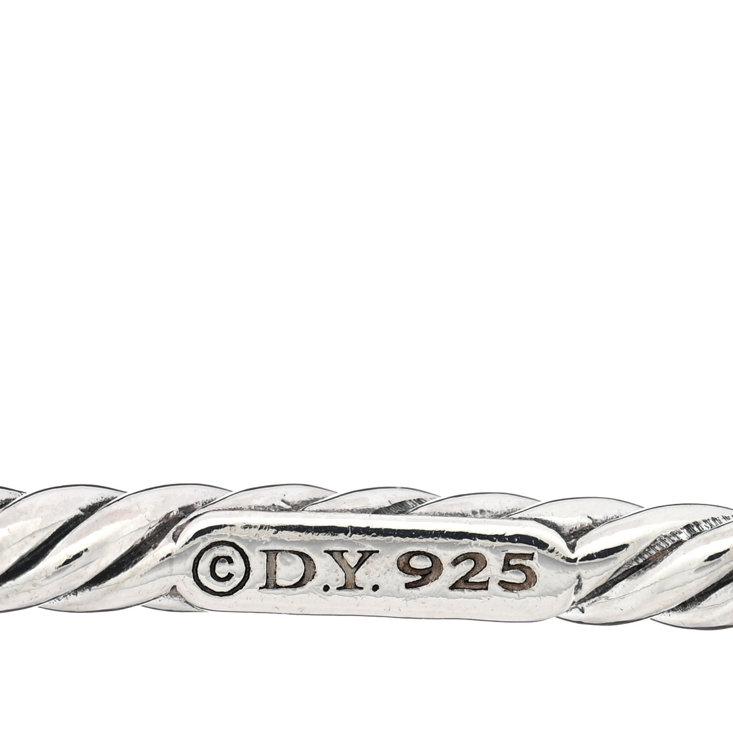 David Yurman Sterling Silver Blue Topaz Classics Cable Bangle Bracelet Set of 2 6 of 6