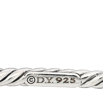 David Yurman Sterling Silver Blue Topaz Classics Cable Bangle Bracelet Set of 2 6 of 6