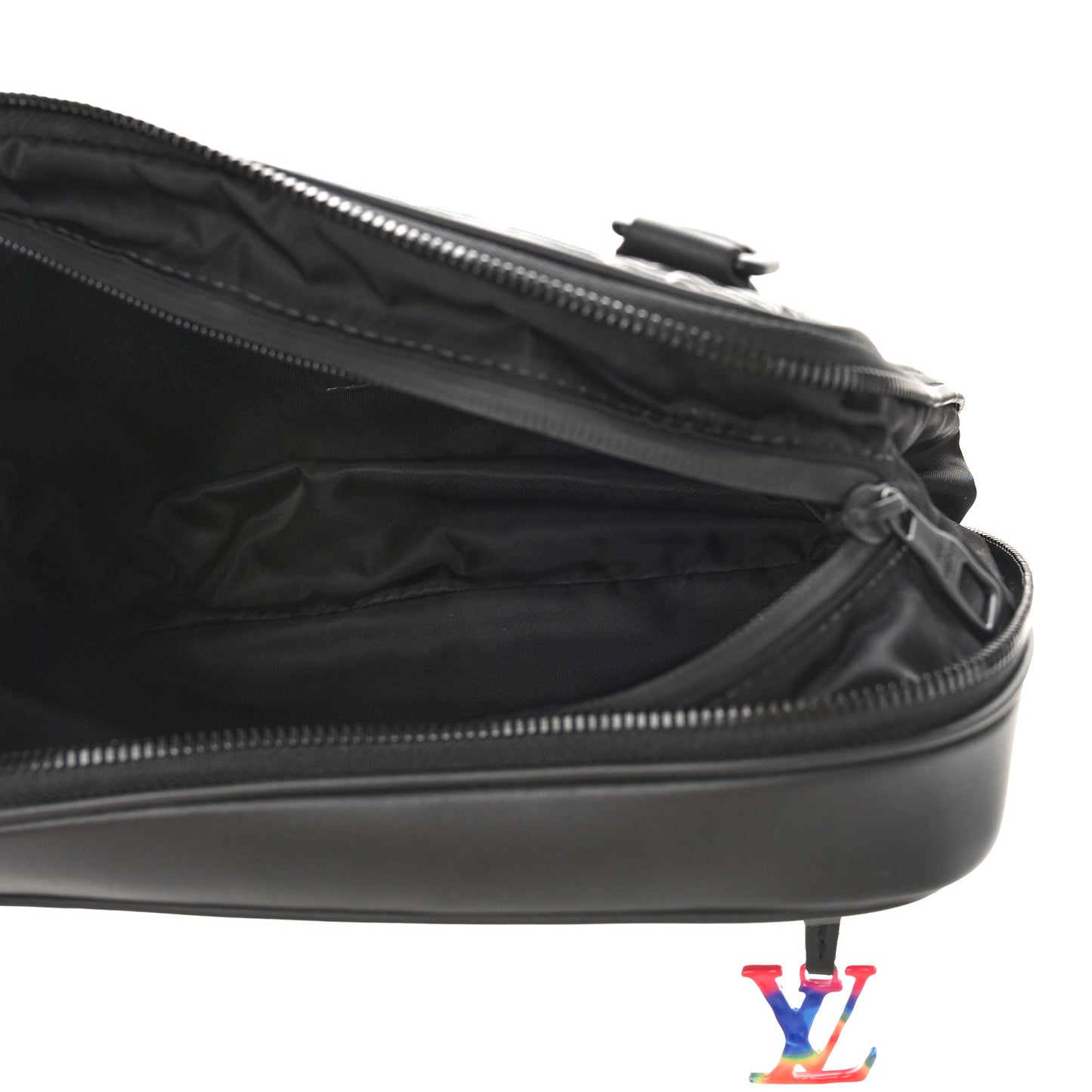 Calfskin Monogram 2054 Capsule Expandable Messenger Grey Black