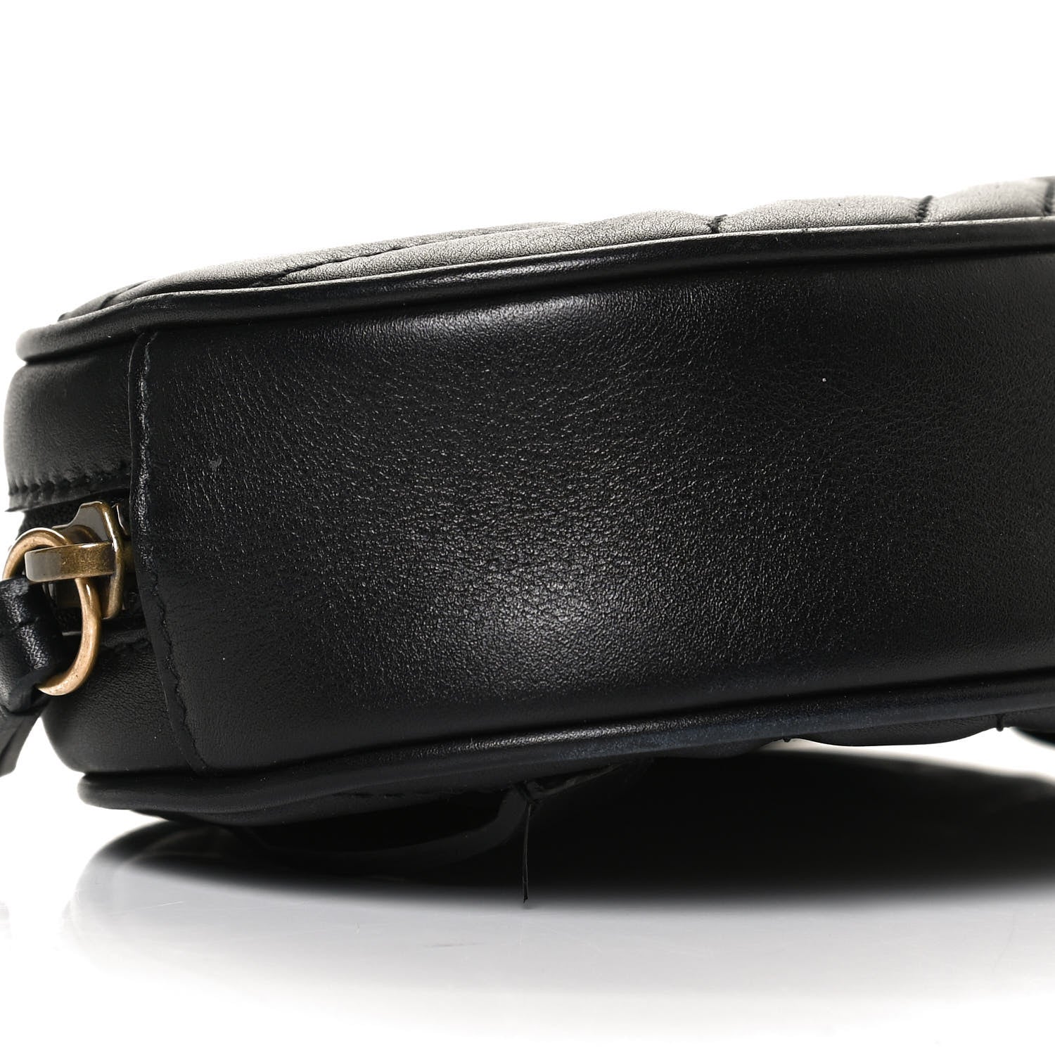 Gucci Calfskin Matelasse GG Marmont Belt Bag 95 38 Black 10 of 13