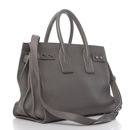 Saint Laurent Grained Calfskin Small Supple Sac De Jour Earth 4 of 12