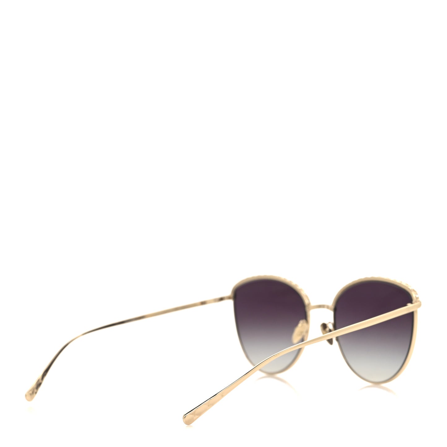 Metal Crystal Sunglasses 4258-B  Gold