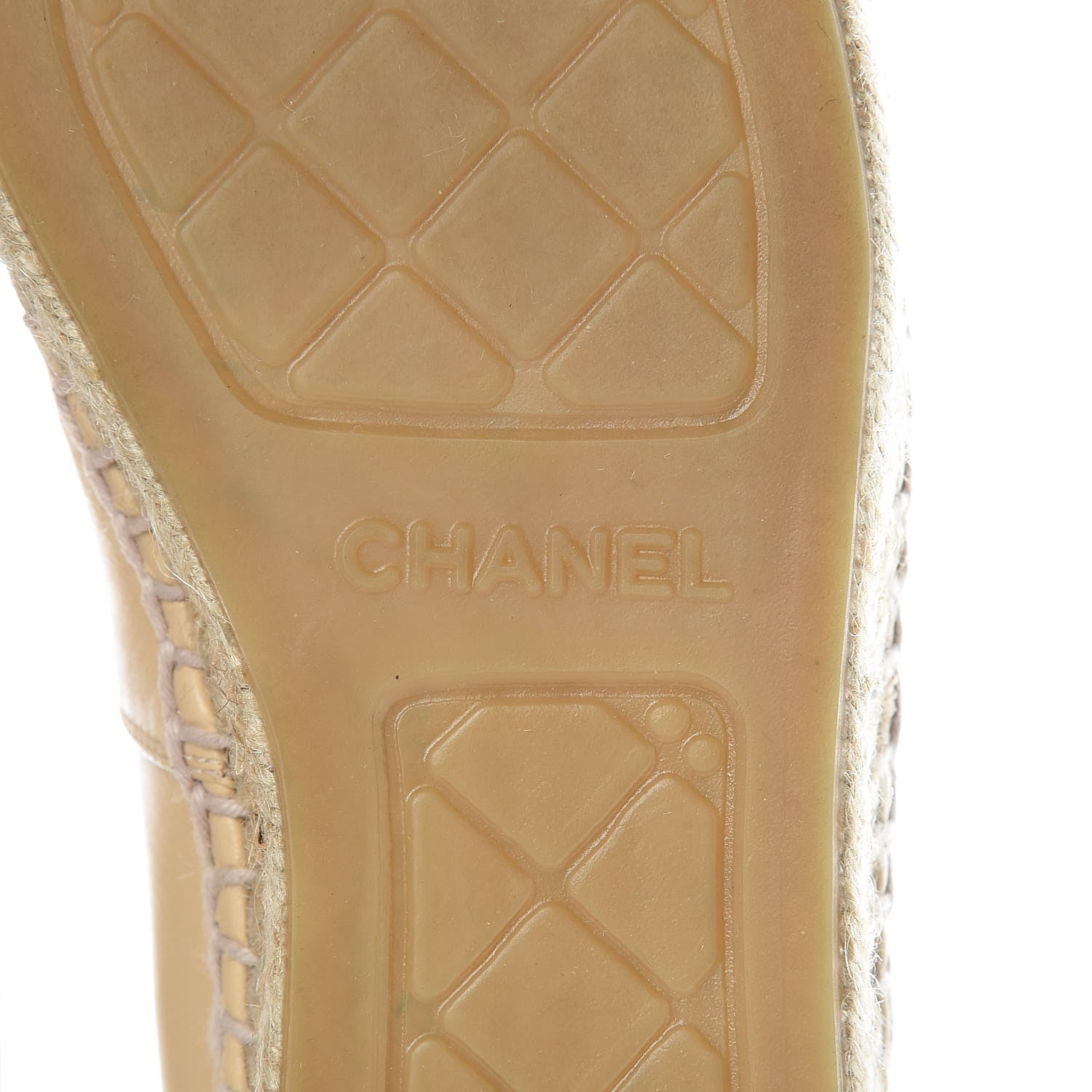 Chanel Lambskin CC Espadrilles 37 Beige Black 6 of 10