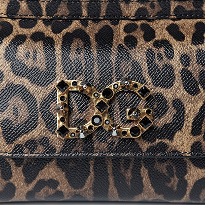 Dolce & Gabbana Dauphine Studded Leopard Print Mini Miss Sicily Satchel Naturale 9 of 9