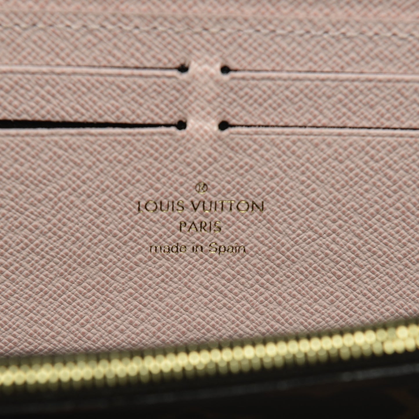 Monogram Clemence Wallet Rose Ballerine