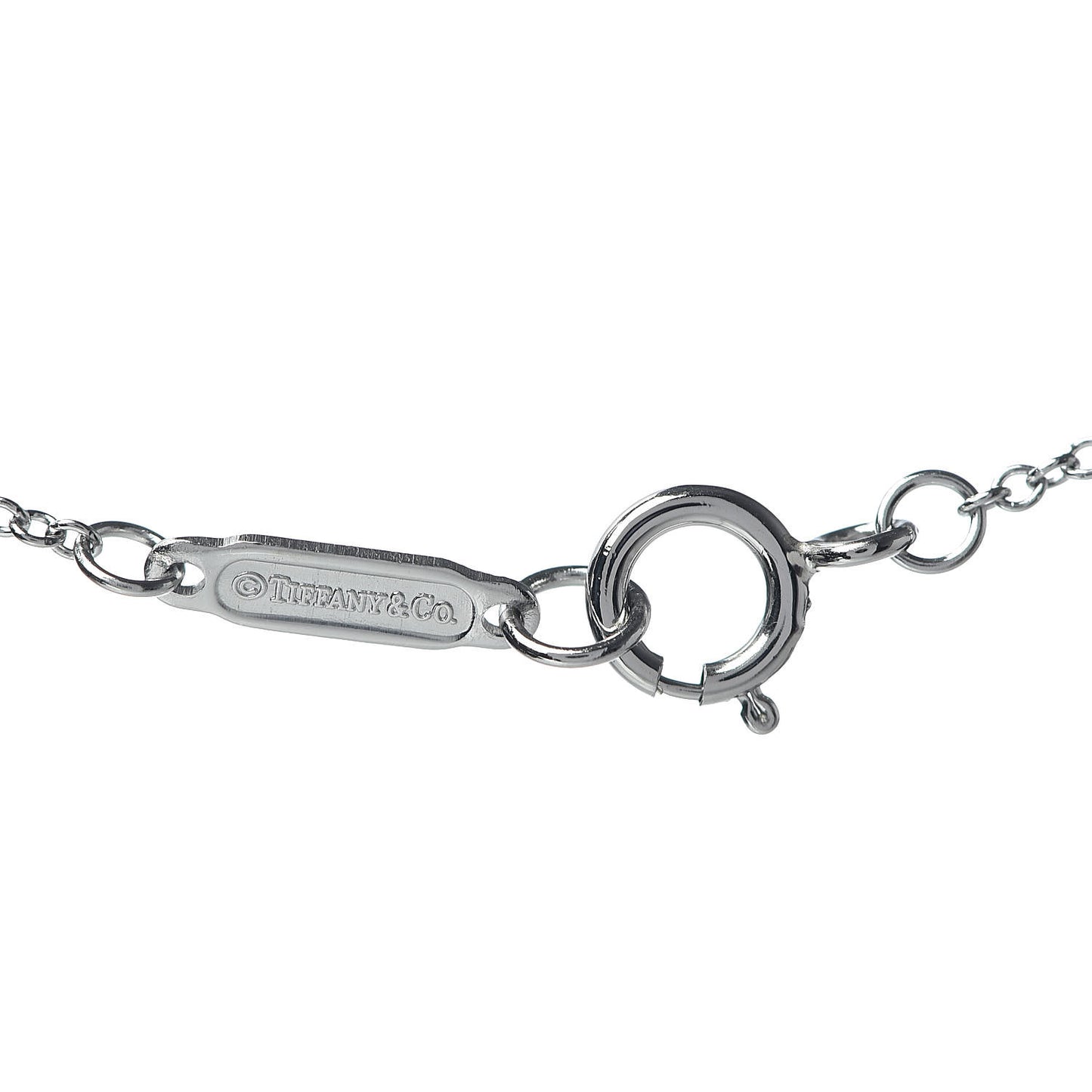 Platinum Diamond Pear Pendant Necklace