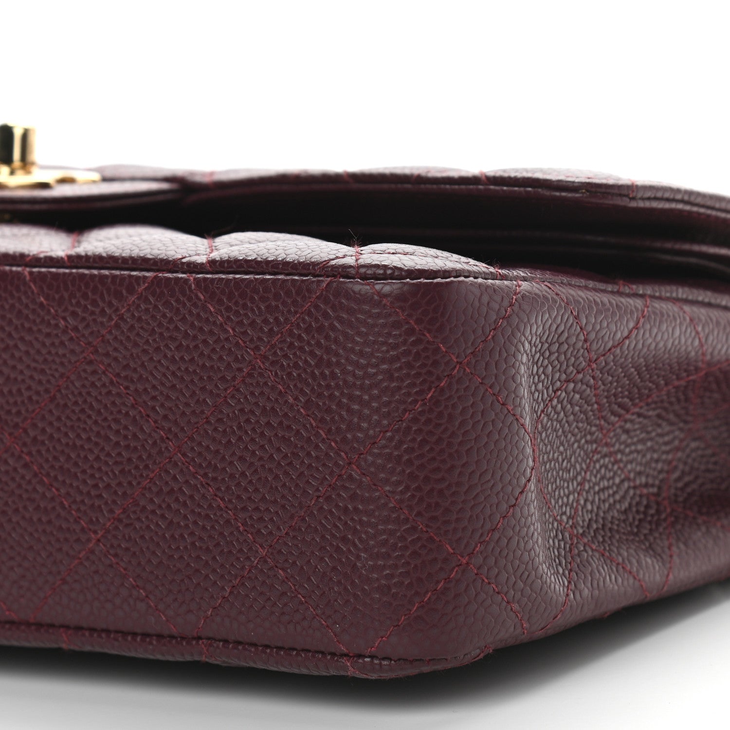 Chanel Caviar Quilted Medium Double Flap Burgundy 9 of 9