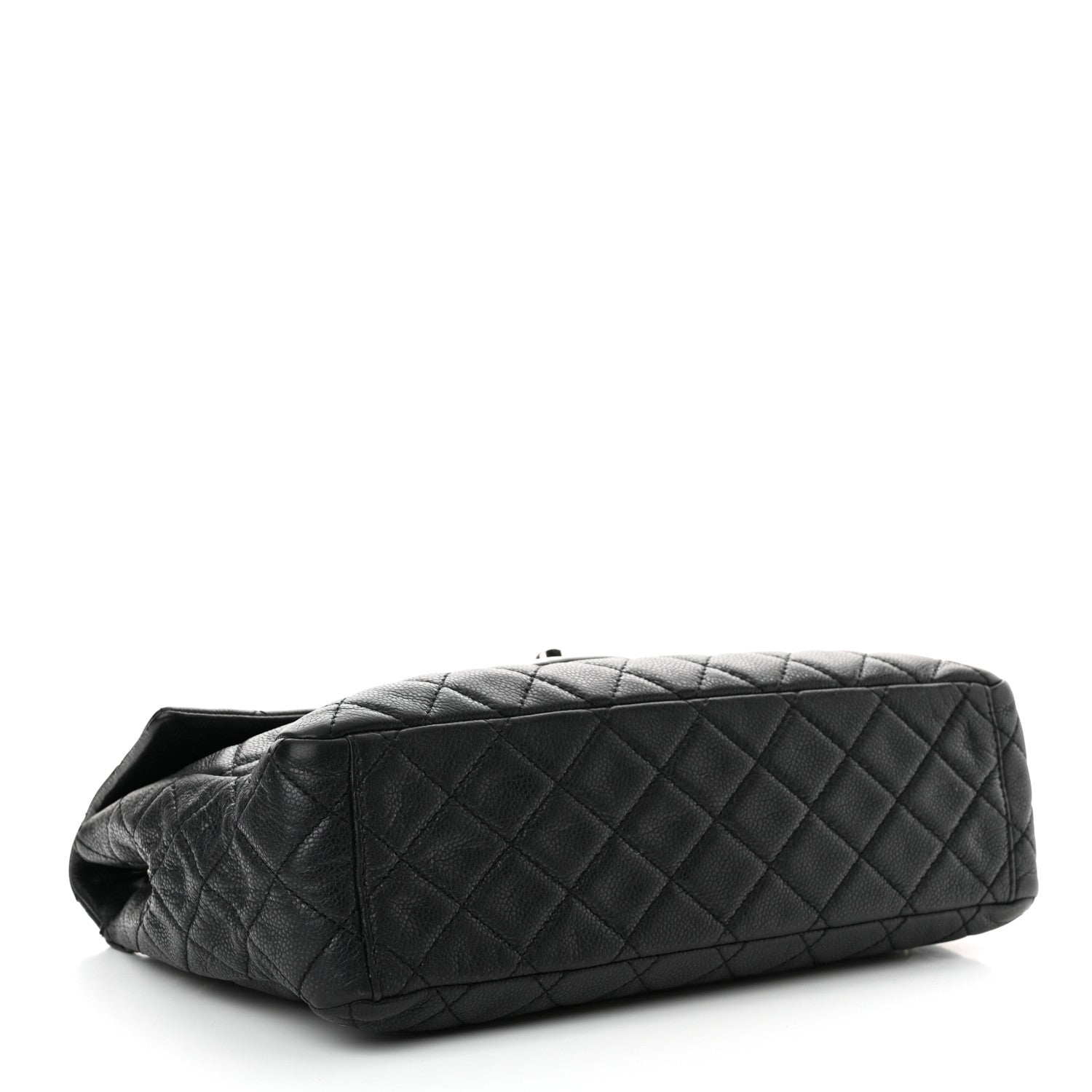 Chanel Washed Caviar Quilted Maxi Single Flap Black 4 of 13