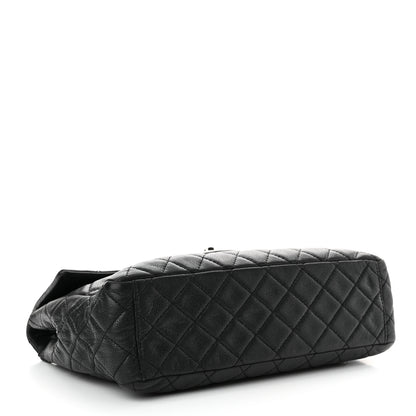 Chanel Washed Caviar Quilted Maxi Single Flap Black 4 of 13