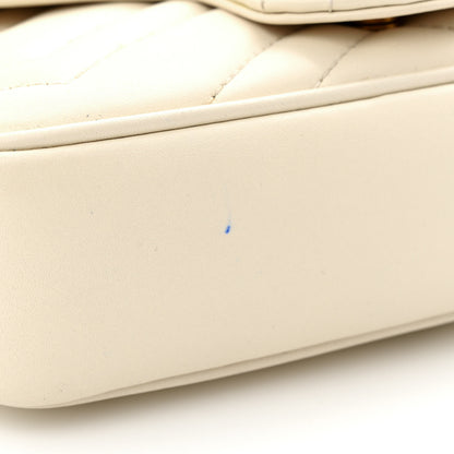 Gucci Calfskin Matelasse Super Mini GG Marmont Shoulder Bag White 12 of 12