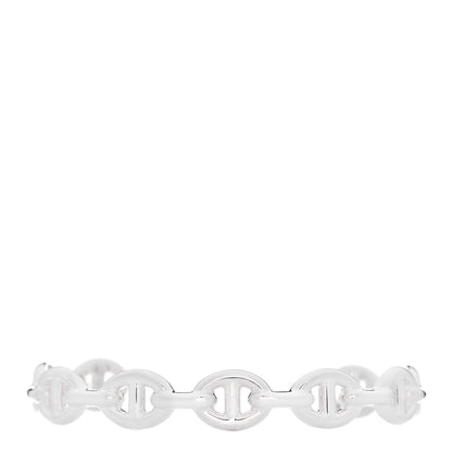 Hermes Sterling Silver MM Chaine d'Ancre Enchainee Cuff Bracelet ST 1 of 5