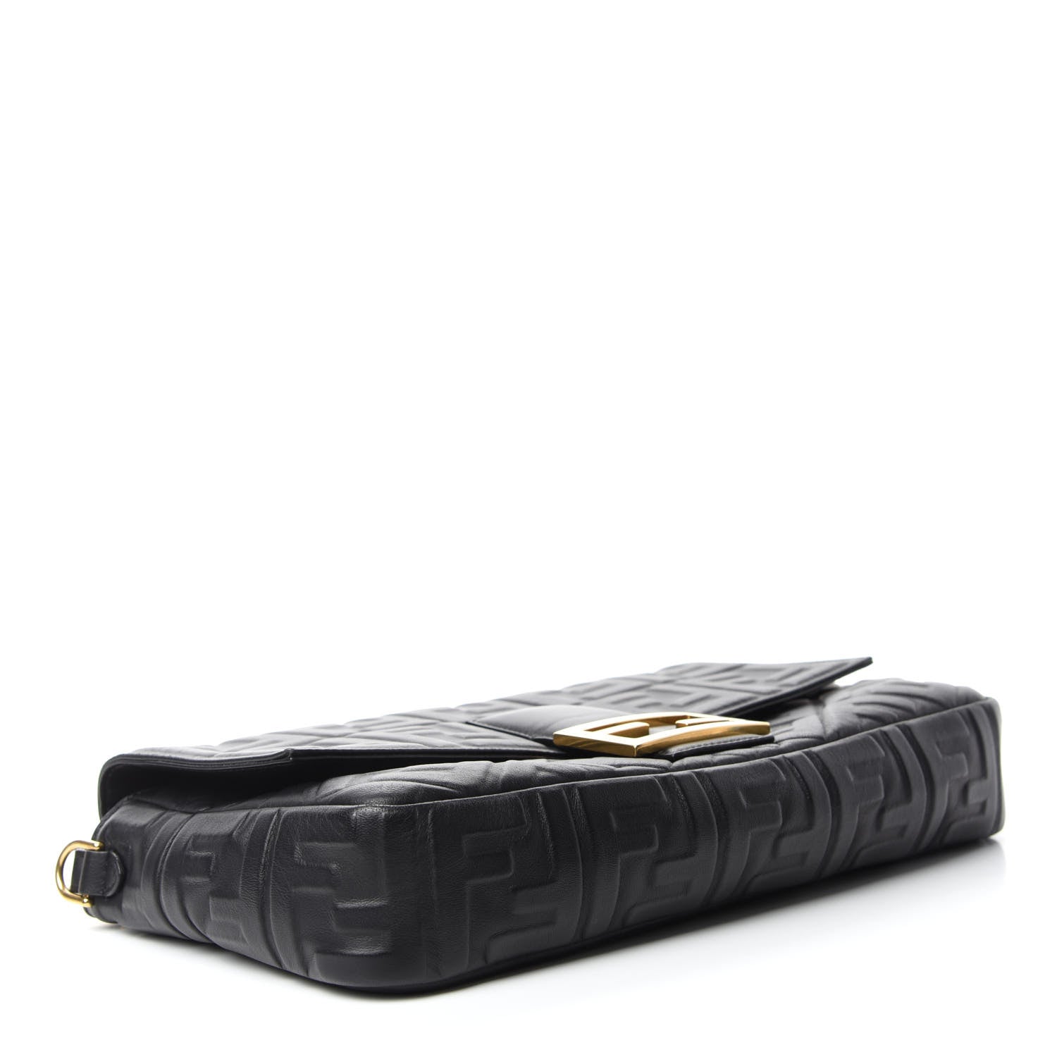 Fendi Nappa FF 1974 Embossed Large Baguette Black 4 of 10