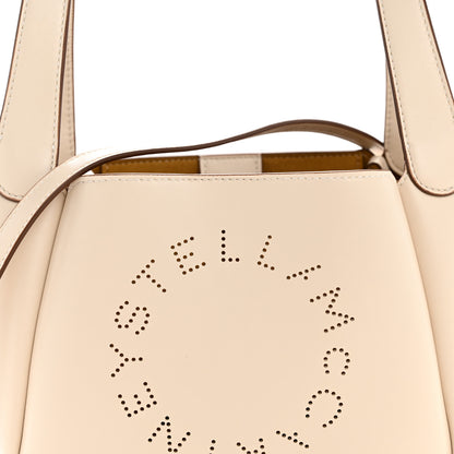Stella McCartney Eco Alter Nappa Perforated Logo Double Top Handle Crossbody Bag White 8 of 10