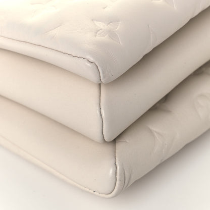 Louis Vuitton Lambskin Embossed Monogram Coussin PM Cream 8 of 12
