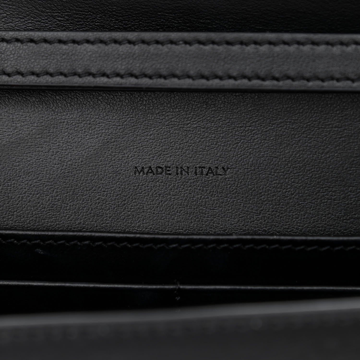 Celine Shiny Calfskin Triomphe Margo Wallet on Chain Black 6 of 9