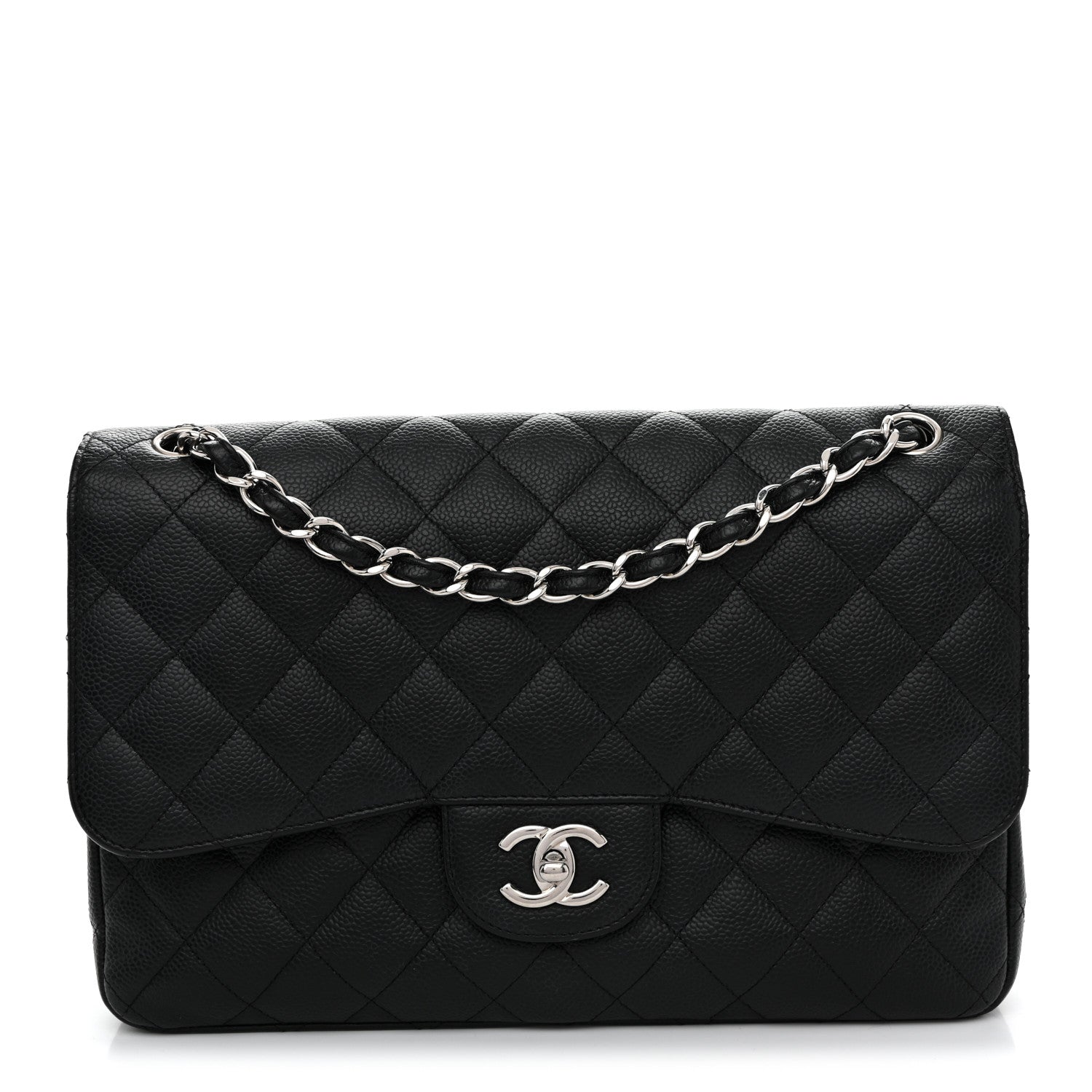 Chanel Caviar Quilted Jumbo Double Flap Black 1 of 13