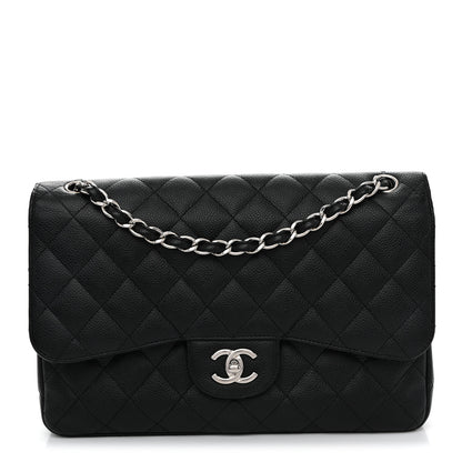 Chanel Caviar Quilted Jumbo Double Flap Black 1 of 13