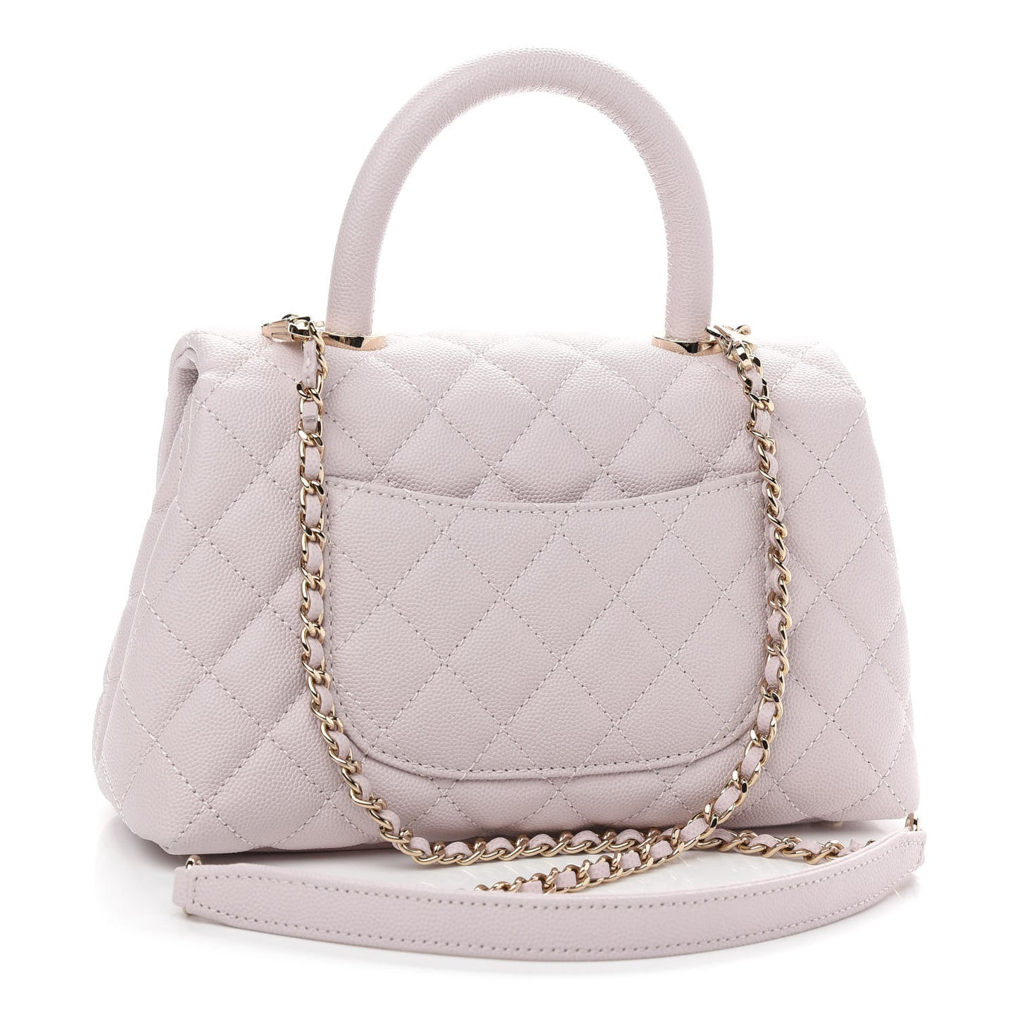 Caviar Quilted Mini Coco Handle Flap Lilas Lilac