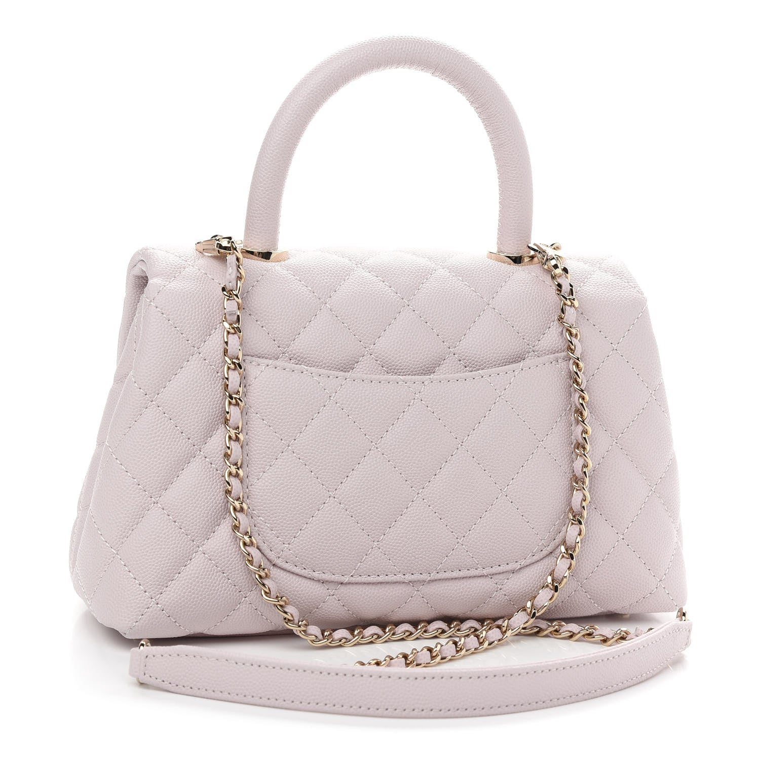 Chanel Caviar Quilted Mini Coco Handle Flap Lilas Lilac 3 of 9