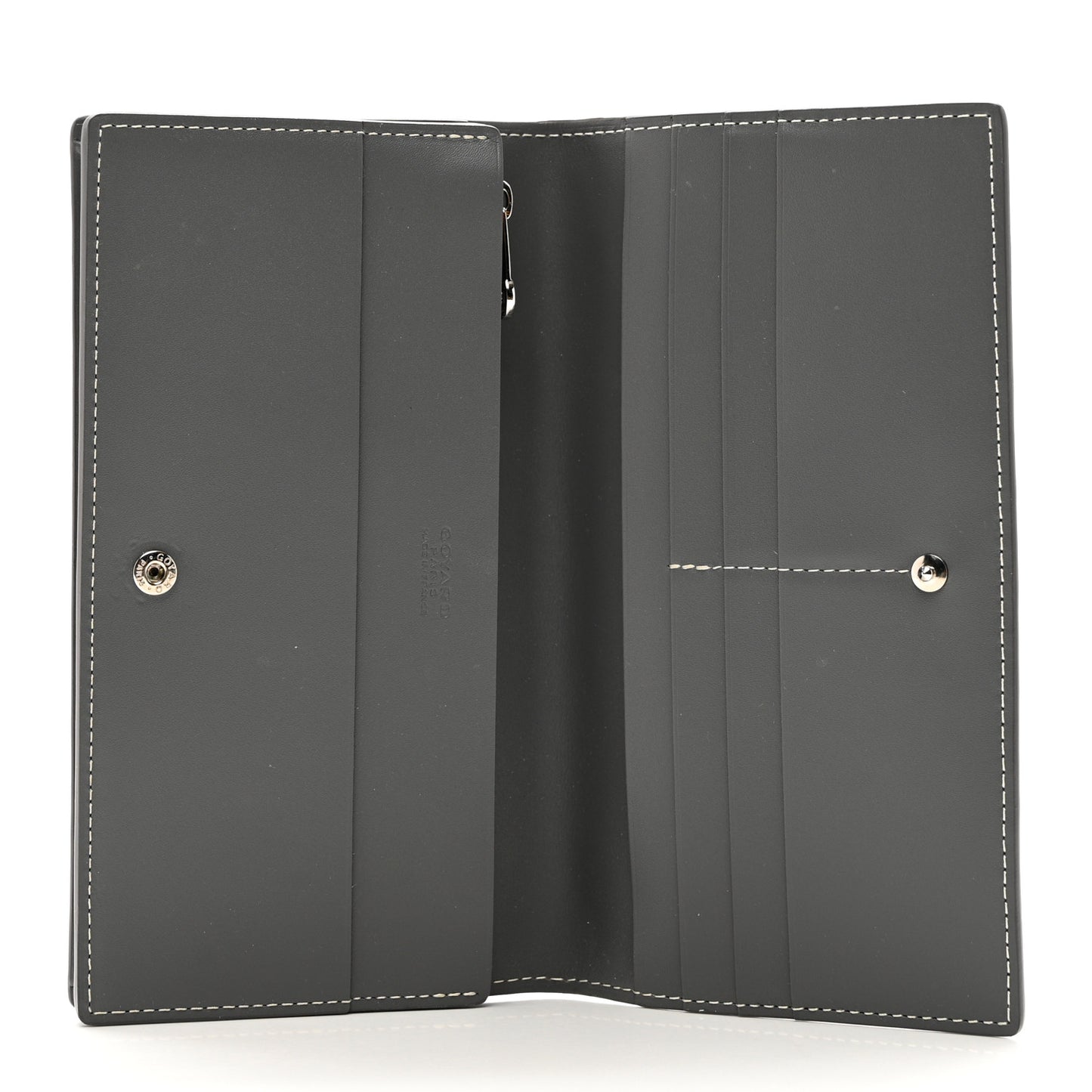 Goyardine Long Bi-Fold Wallet Grey