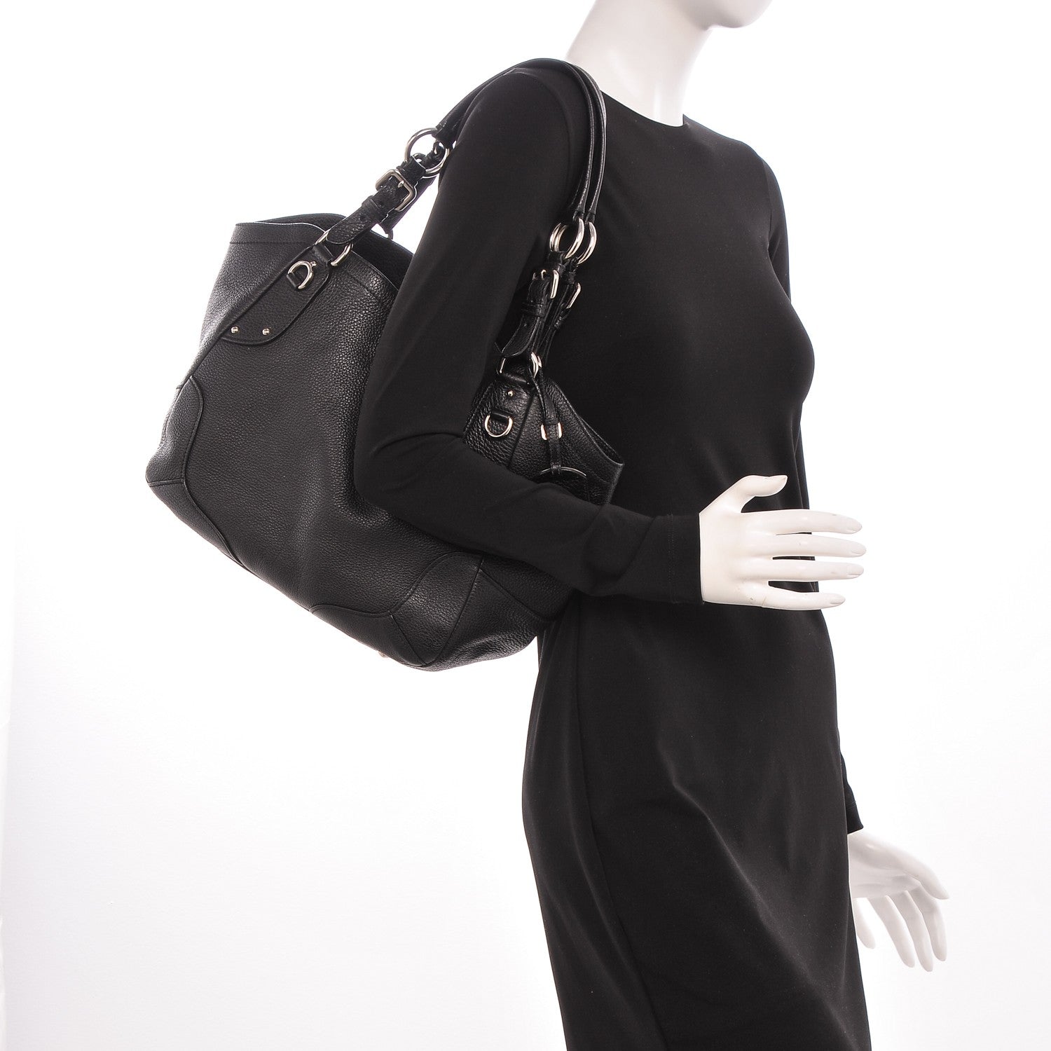 Prada Vitello Daino Shoulder Bag Nero Black 2 of 7