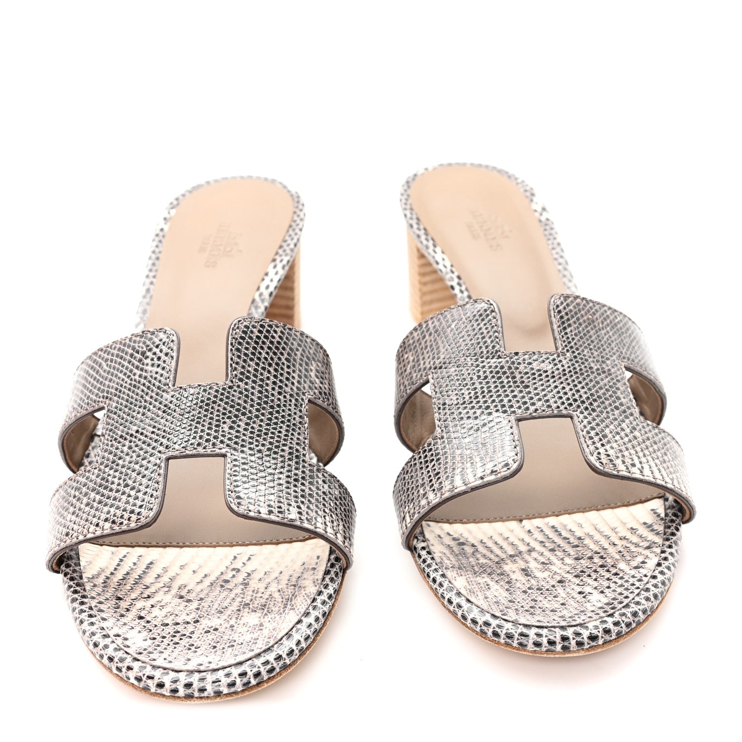 Hermes Lizard Oasis Sandals 40 Ombre 3 of 10