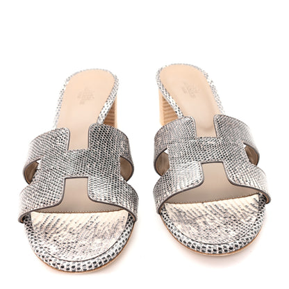 Hermes Lizard Oasis Sandals 40 Ombre 3 of 10