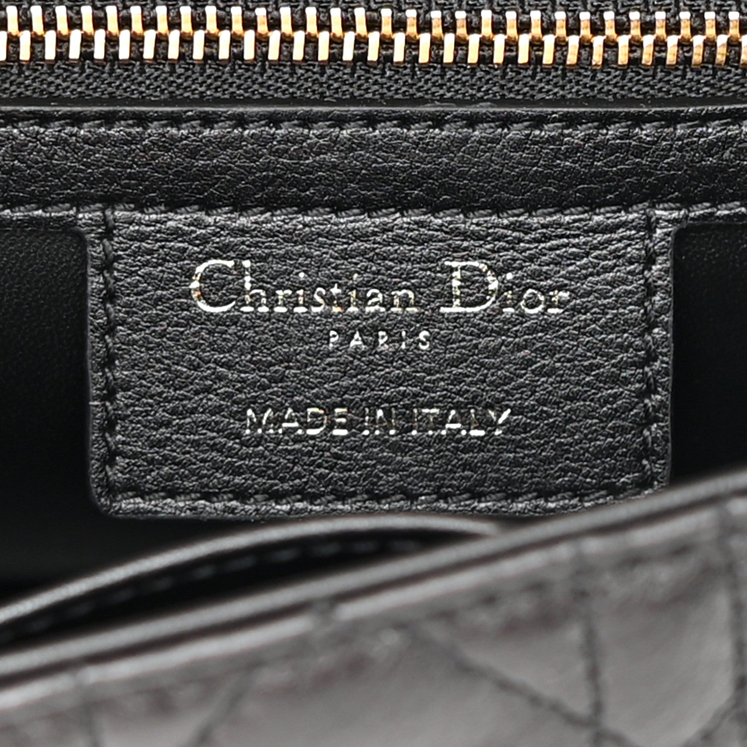 Christian Dior Calfskin Cannage Small Caro Bag Black 6 of 10
