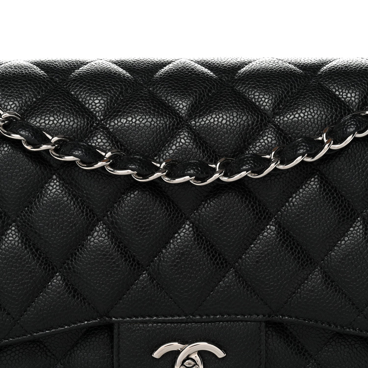 Chanel Caviar Quilted Jumbo Double Flap Black 8 of 14