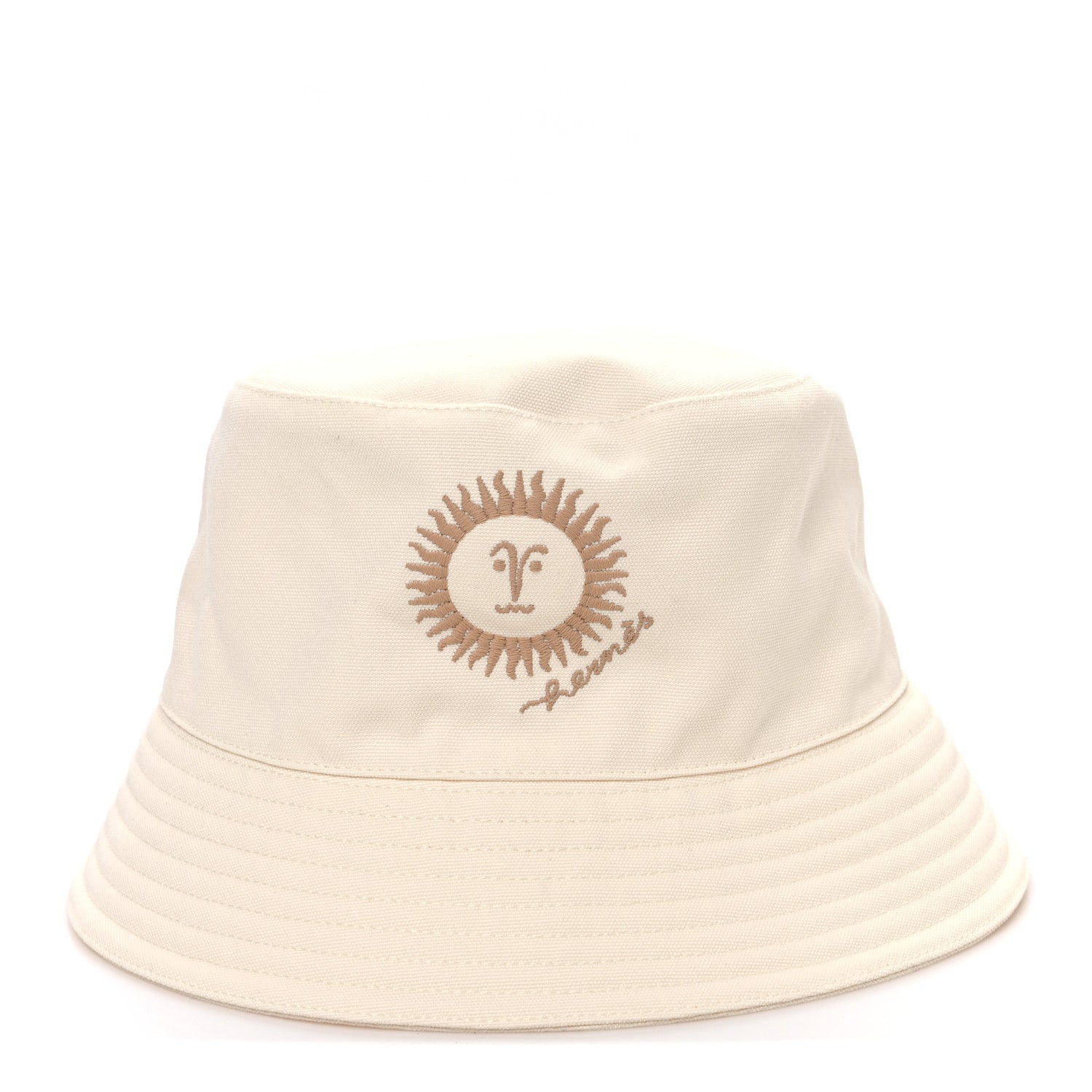Hermes Cotton Gene Sunshine Bucket Hat 56 Ecru 3 of 8