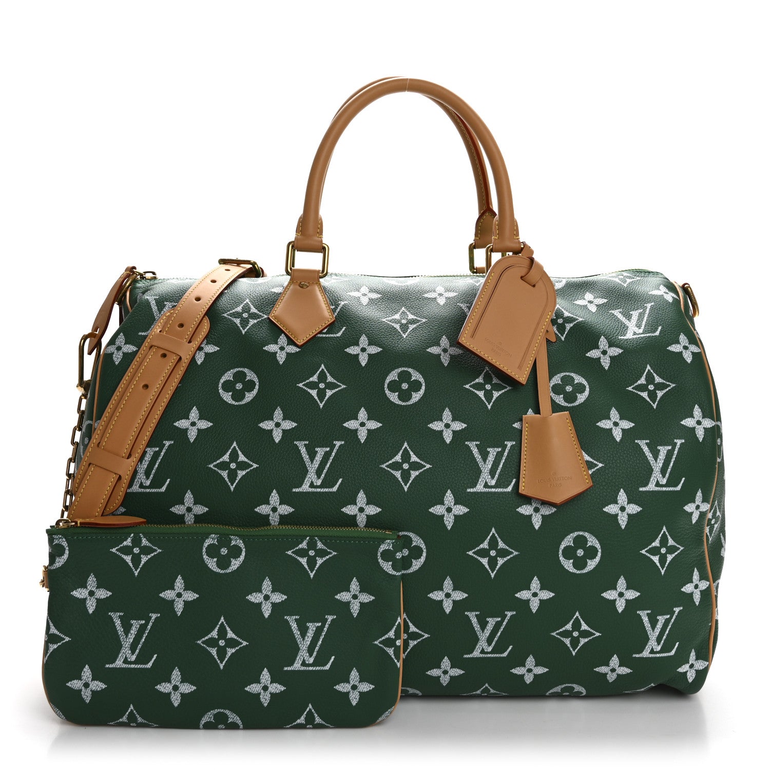 Louis Vuitton Calfskin Monogram Speedy P9 Bandouliere 50 Green 2 of 10