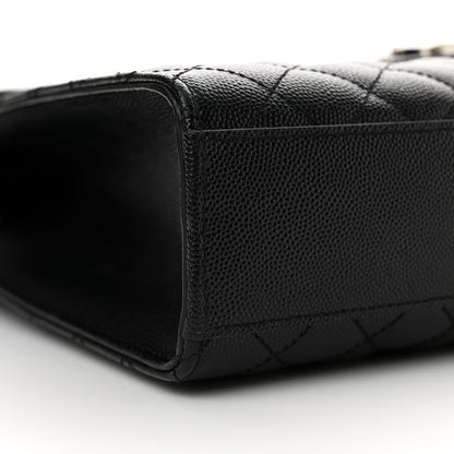 Saint Laurent Grain De Poudre Textured Mixed Matelasse Large Triquilt Monogram Satchel Black 9 of 12