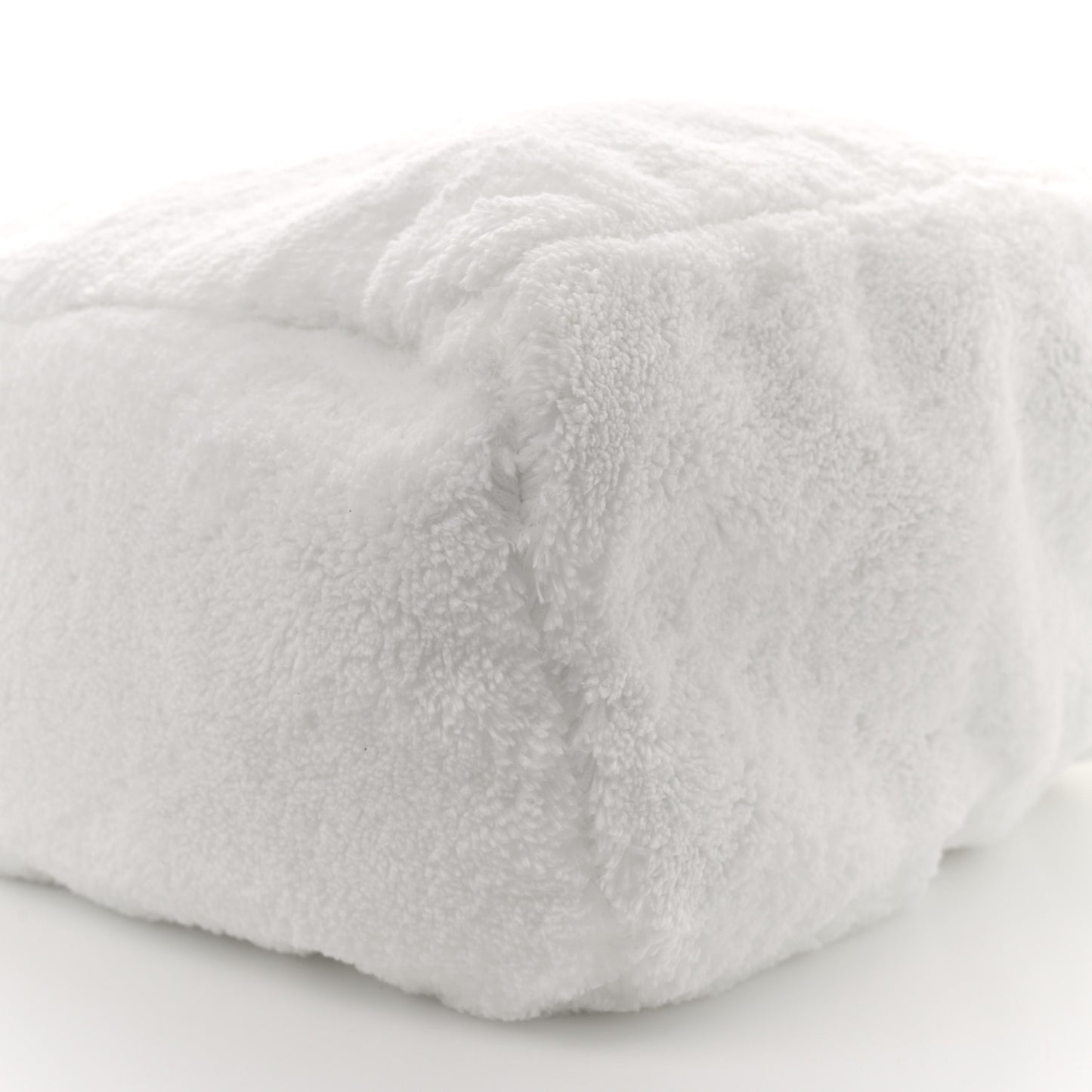 Terry Cloth Tote Bag White Black