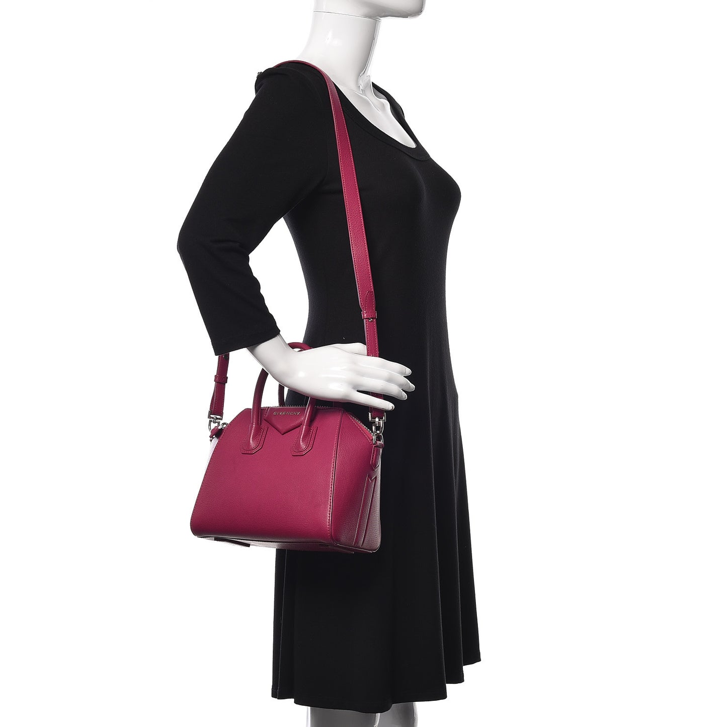 Sugar Goatskin Mini Antigona Magenta