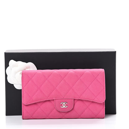 Chanel Iridescent Caviar Quilted Large Flap Wallet Pink 13 of 13