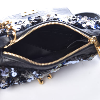 Marc Jacobs Sequins Tweed Mini Debbie Crossbody Bag Black 5 of 9
