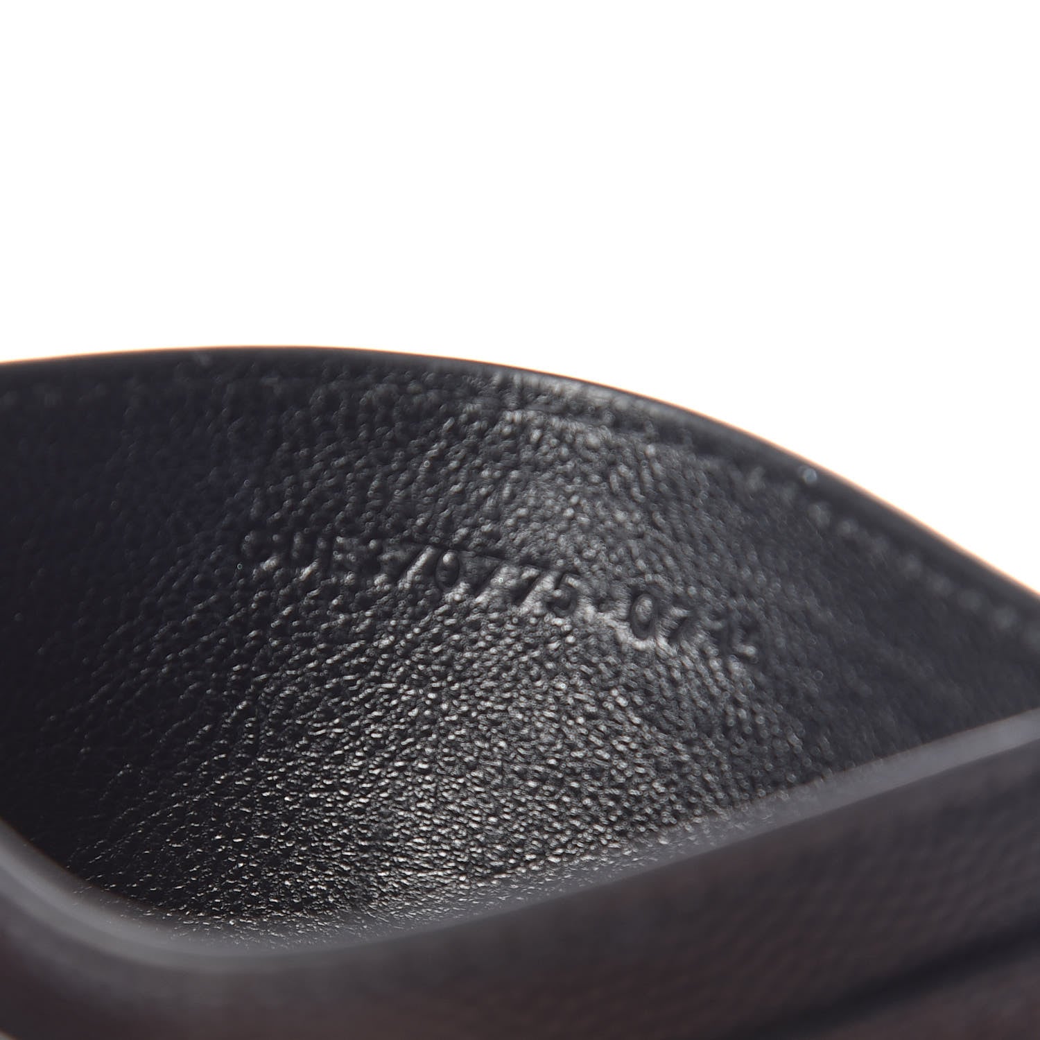 Saint Laurent Grain De Poudre Matelasse Chevron Monogram Credit Card Case Black 7 of 8