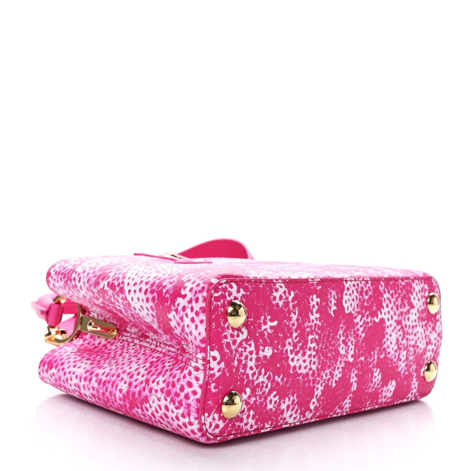 Louis Vuitton LV X YK Taurillon Infinity Net Capucines BB Fuchsia 4 of 8
