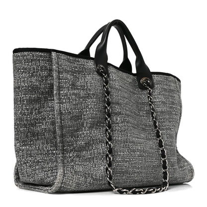 Chanel Canvas Medium Deauville Tote Charcoal 2 of 10