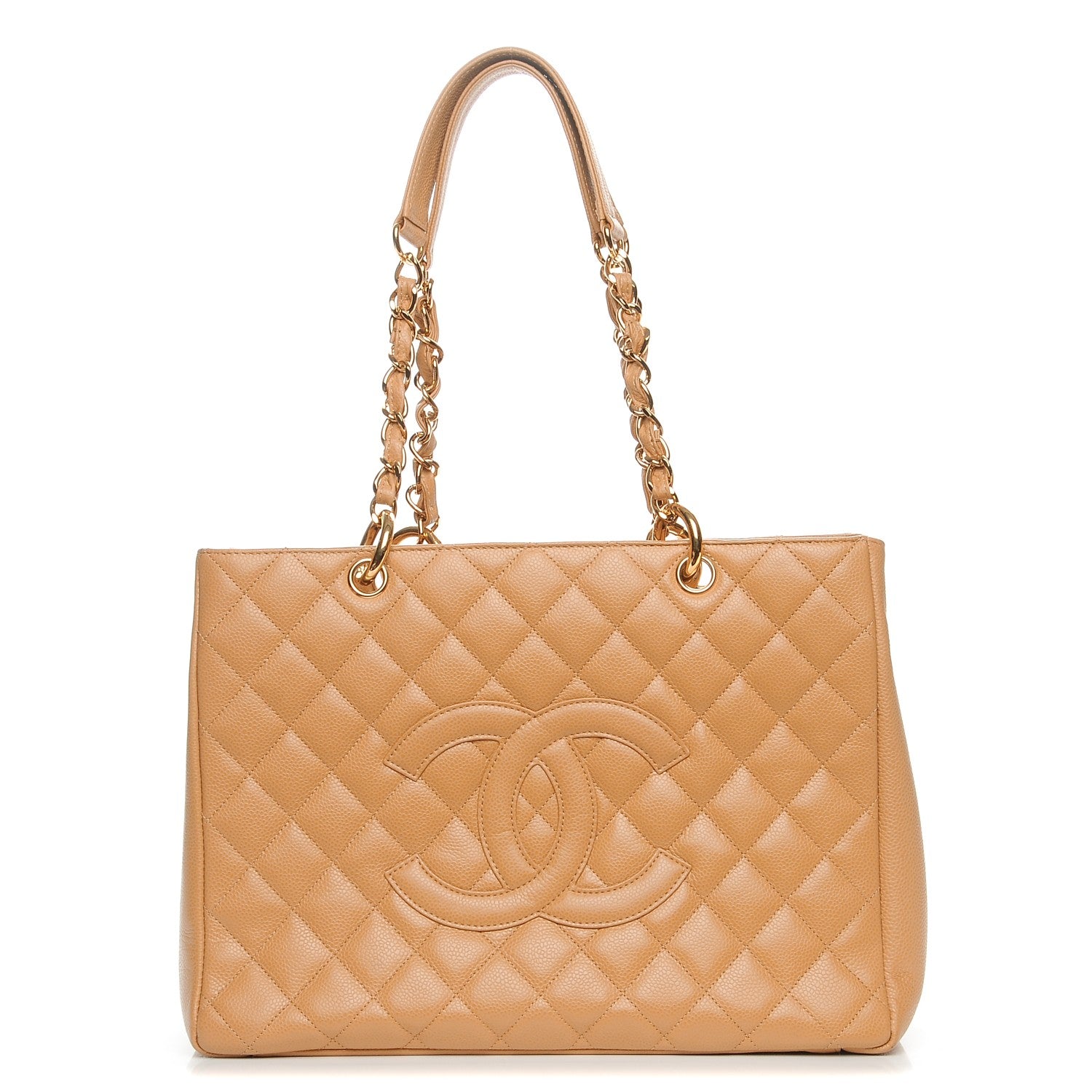 Chanel Caviar Quilted Grand Shopping Tote GST Beige 1 of 7